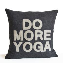 Do More Yoga Pillow, Cushion Covers, Yogis Funny Gifts, Wedding Anniversary Gift, Housewarming Birthday Gift - thumbnail 2