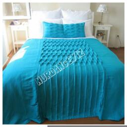 Pintuck Linen Duvet Cover, Emerald Teal Green, Shabby Chic Bedding