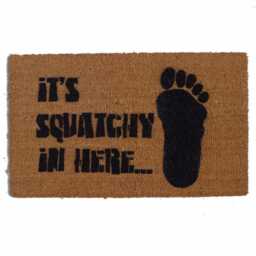 Bigfoot Doormat Sasquatch Welcome Mat, Cryptozoology Gift