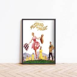 The Sound Of Music Musical Poster Print, Broadway Theatre London West End Show Framed Wall Art Christmas Gift For Fans - thumbnail 1
