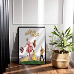 The Sound Of Music Musical Poster Print, Broadway Theatre London West End Show Framed Wall Art Christmas Gift For Fans - thumbnail 2