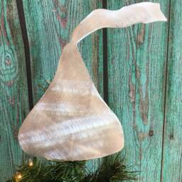 Candy Kiss, Hershey Silver, Christmas, Tree Topper, Unique, Holiday, Themed Wall Art, Yard Stake, Metal, Decoration - thumbnail 3