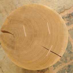 Wooden, Round, Handmade, Side Table - thumbnail 4