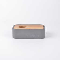 Candle Holder For Stick Candles Made Of Concrete & Oak, Handmade Stylish Unique Pieces, A Great Gift Idea - thumbnail 4