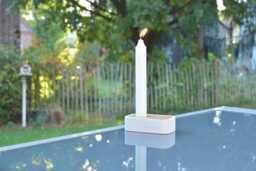 Candle Holder For Stick Candles Made Of Concrete & Oak, Handmade Stylish Unique Pieces, A Great Gift Idea