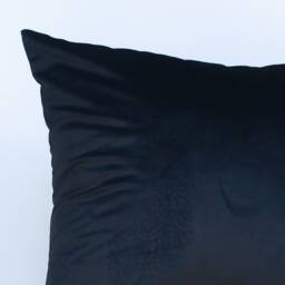 Bella Plain Velvet Extra-Large Cushion. Black Supersoft Chenille. Modern & On-Trend Home Accessory. 23X23 - thumbnail 3