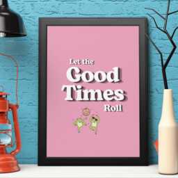 Dancing Frogs Print Let The Good Times Roll - Positive Quote - thumbnail 2