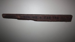 "Hand Made Wood Burned Driftwood Sign, Wall Hanging Reads ""You, Me & The Sea" - thumbnail 1