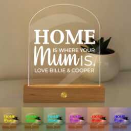 Personalized Mum Night Light - Custom Acrylic Led Lamp, 7 Colors