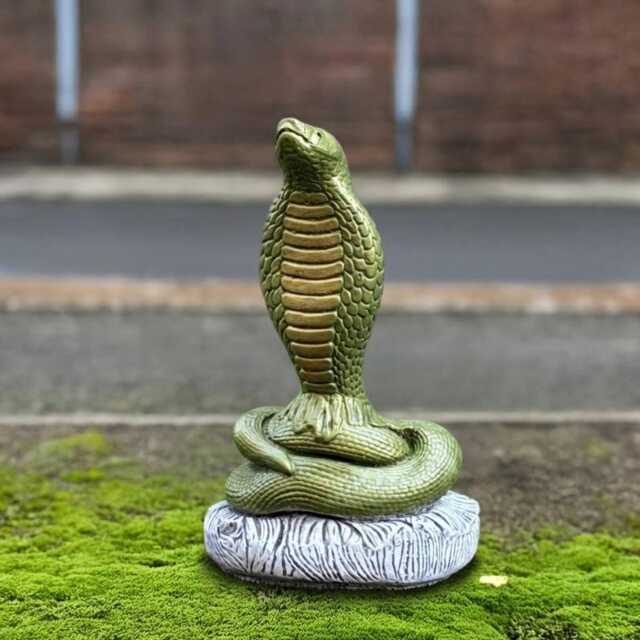 Handmade Snake Statue Concrete Cobra Sculpture Garden Exotic Animal Decor Outdoor Stone Figurine Yard Reptile Ornament Art Gift - image 1