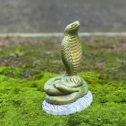 Handmade Snake Statue Concrete Cobra Sculpture Garden Exotic Animal Decor Outdoor Stone Figurine Yard Reptile Ornament Art Gift - thumbnail 4