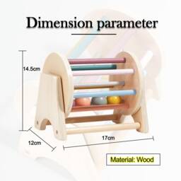 Personalized Wooden Baby Spinning Drum, Montessori Educational Colorful Toy, Gift, Custom Msontessori Sensory Toy Rainbow Spinner - thumbnail 4