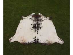 Natural Spotted Brown & White Cow Hide-Authentic Brazilian Skin-Genuine Hair On Large Cowhide Area Rug-Ideal Gift For Farmhouse Decor - thumbnail 1