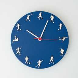 Football Wall Clock, Handcrafted Sport Decor - thumbnail 2