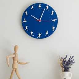 Football Wall Clock, Handcrafted Sport Decor - thumbnail 3