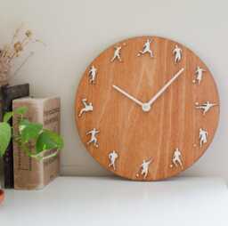Football Wall Clock, Handcrafted Sport Decor