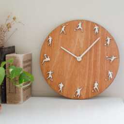 Football Wall Clock, Handcrafted Sport Decor - thumbnail 4