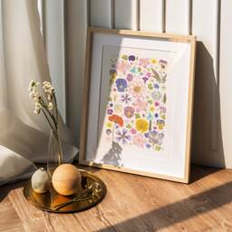 Pressed Flower Art Print -A4 - Poster Botanical Decor Wall Hanging Office Bedroom - thumbnail 3