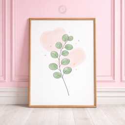Personalised Girls Pink Botanical Prints - Minimal Nursery Flower Set, Floral Girl Bedroom Wall Art - thumbnail 3