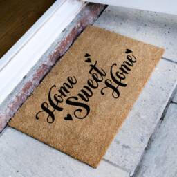 Home Sweet - Custom Doormat Housewarming Gift Welcome Quote Mat Cute - thumbnail 2