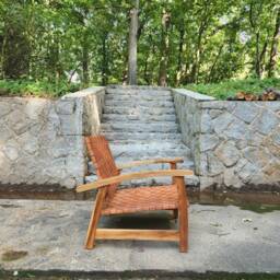 strap Teak Chair With Armrest - thumbnail 2