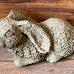 Stone Garden Large Giant Laying Sitting Rabbit Statue Ornament - thumbnail 2