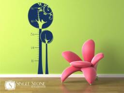 Nursery Growth Chart Wall Decal Swirly Tree - Vinyl Stickers Art Custom Home Decor - thumbnail 1