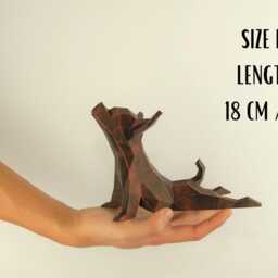 Cute Chihuahua Yoga Figurine, Hand Painted Low Poly Dog Sculpture, Unique Gift For Lovers & Pet Owners, Interior Design Office Decor - thumbnail 3