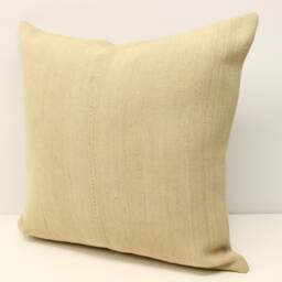 Handmade Kilim Pillow Cover 20x20, Turkish Wool Cotton Cushion - thumbnail 3