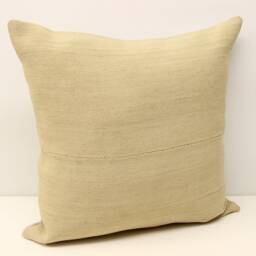 Handmade Kilim Pillow Cover 20x20, Turkish Wool Cotton Cushion - thumbnail 2