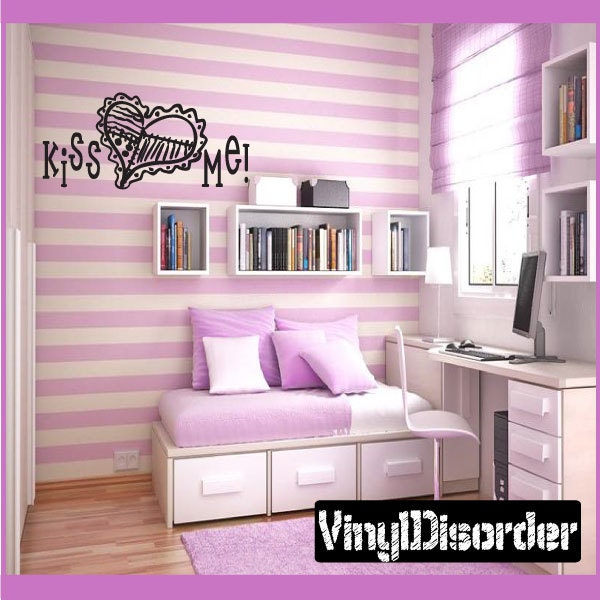 Kiss Me - Vinyl Wall Decal Quotes Sticker Ho029Kissmeviet - image 1