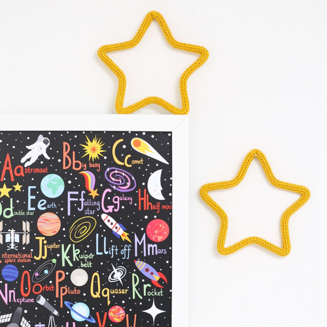 Knitted Wire Star, Space Gifts, Art, Star Wall Art - image 1