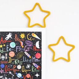 Knitted Wire Star, Space Gifts, Art, Star Wall Art - thumbnail 1
