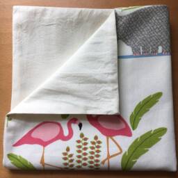 Zoo Flamingo Giraffe Hippo Cushion Cover - thumbnail 2
