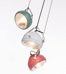 No.5 Vintage Headlight in Aqua - Hanging Lamp Spotlight Industrial Lighting - thumbnail 3