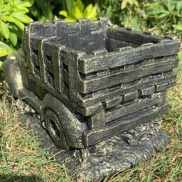 stone Garden American Truck Lorry Planter Plant Pot Detailed Gold Concrete Ornament - thumbnail 3