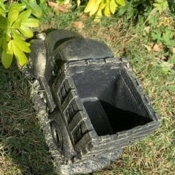 stone Garden American Truck Lorry Planter Plant Pot Detailed Gold Concrete Ornament - thumbnail 4