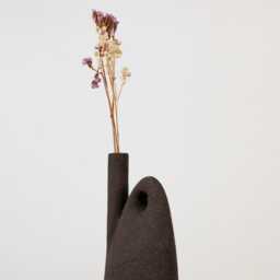 Handmade Ceramic Vase, Minimalist Jug, Contemporary Design, Black Clay, Unique Sculptural Vessel, Home Decor - thumbnail 2