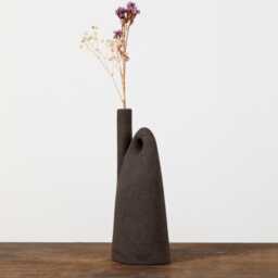 Handmade Ceramic Vase, Minimalist Jug, Contemporary Design, Black Clay, Unique Sculptural Vessel, Home Decor - thumbnail 3