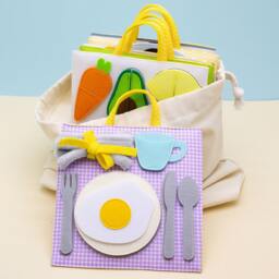Quiet Book Pages in A Bag Montessori Sensory Board, Fidget Toy - thumbnail 2