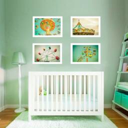Blue & Yellow Nursery Print Set - Of 4 Photographs Carnival Wall Art Nursery Photography Kids Decor Prints 8x10 Photo 5x7 - thumbnail 2