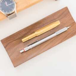 Walnut Valet Tray Handmade Desk Organizer, Catchall Tray, Pen & Key Holder, Personalized Gift - thumbnail 3