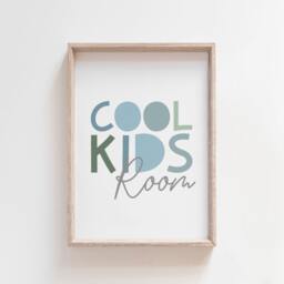 Cool Kids Room Print, Playroom Prints, Boys Bedroom Wall Art, Pastel Nursery Decor, Brother Blue - thumbnail 1