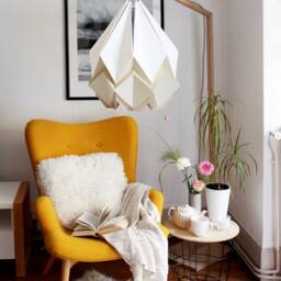 Last Items - Lampshade For Living Room Origami Pendant Light Handmade in Paper - thumbnail 2