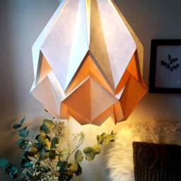 Last Items - Lampshade For Living Room Origami Pendant Light Handmade in Paper - thumbnail 3