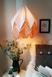 Last Items - Lampshade For Living Room Origami Pendant Light Handmade in Paper - thumbnail 1