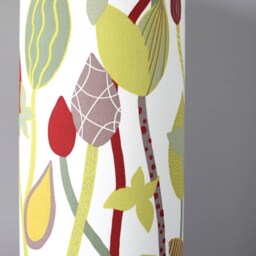 Tall Scandi Fabric Lampshade, Funky Floral Flower Butterfly Pattern, Handmade By Vivid Shades - thumbnail 3