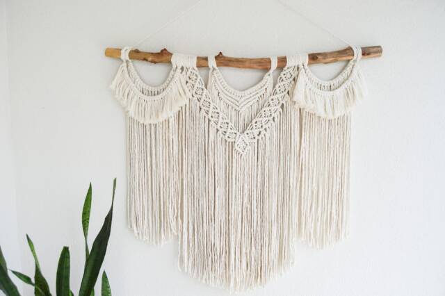 Large Macrame Wall Hanging, Tapestry For Boho Home Decor, Art, Over The Bed Headboard - image 1