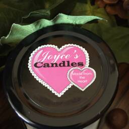 Fireside Embers, Hand Made, Poured, 100% Soy, All Natural, Candle in 4 Oz Hexagon Glass Jar, With Black Metal Lid - thumbnail 3