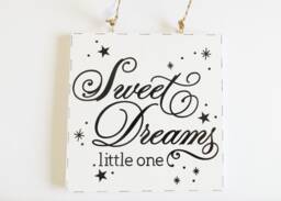 Sweet Dreams Bedroom Sign Sentiment Nursery Phrases Plaque Meaningful Thoughtful Baby Childrens Gift - thumbnail 1